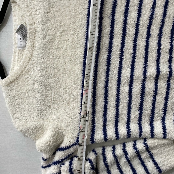 Lilly McKay long sleeve sweater half cropped stripped sizes large - Picture 4 of 8